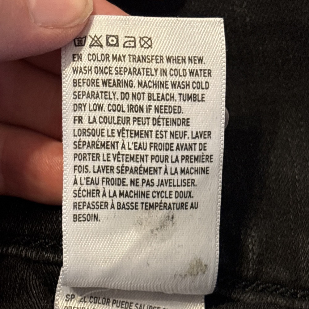 American Eagle Super High Rise Flare Jeans Womens 18 LONG Black Dream Stretch - Picture 12 of 12